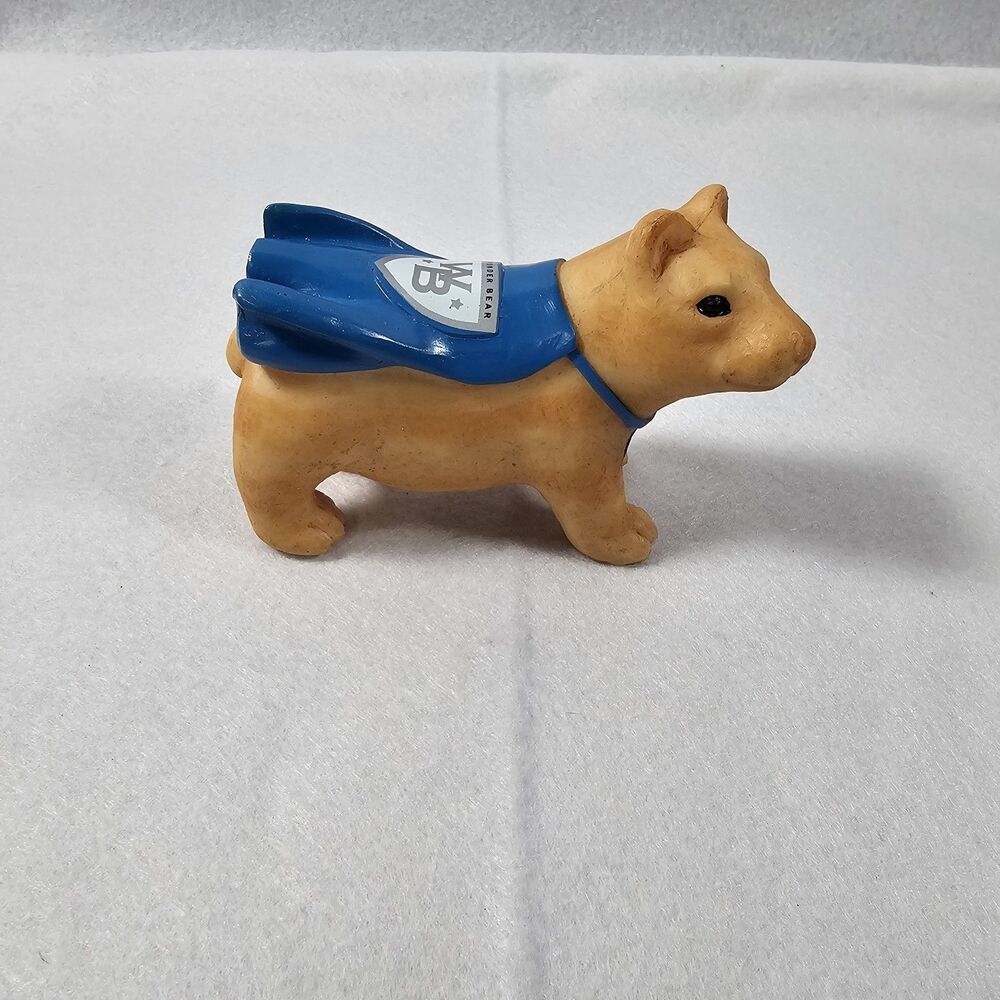 Wonder Bear Mascot Figure 4” Bear w/ Cape Rare